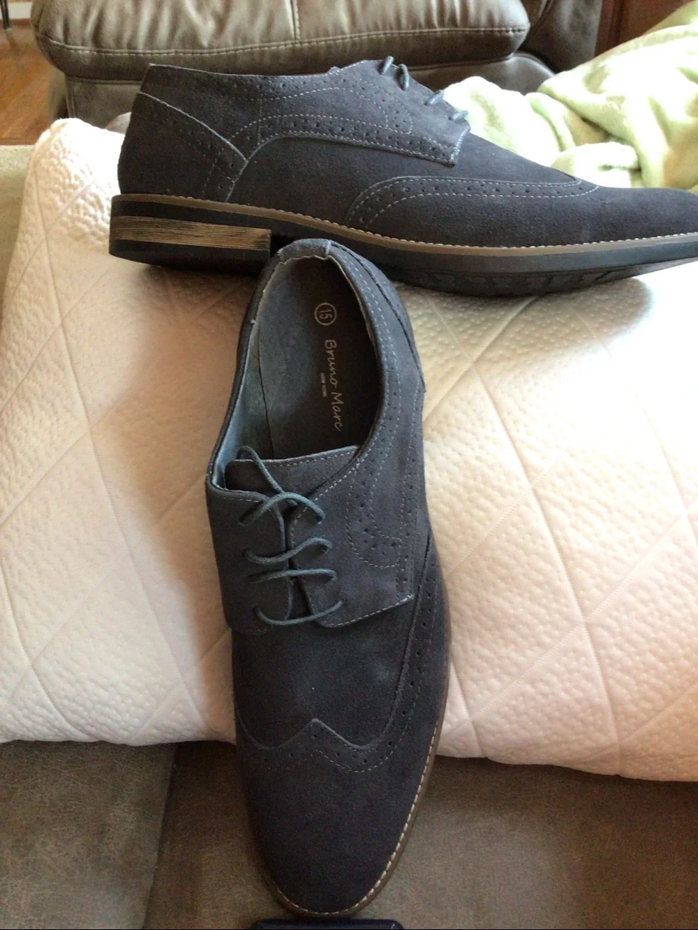 Bruno Marc gray suede
